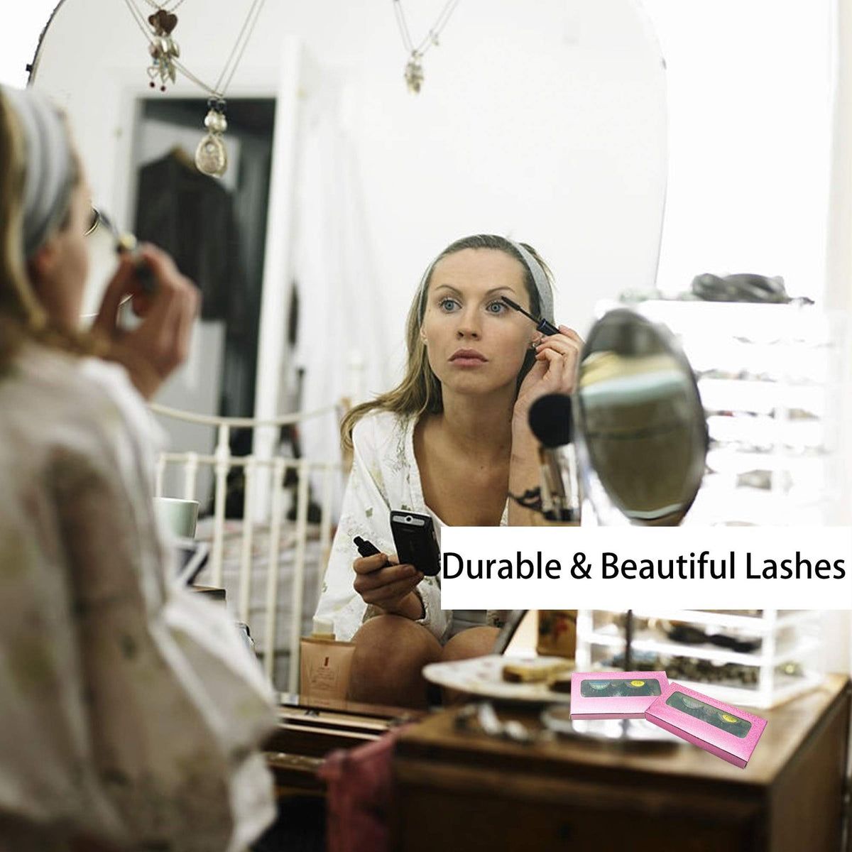 Dramatic 25mm Fluffy Mink False Eyelashes - Natural, Reusable, Hand Made