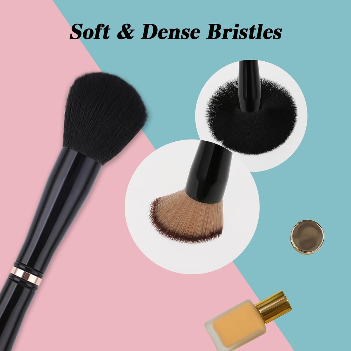 4-in-1 Makeup Brush Set with Detachable Face & Eye Brushes