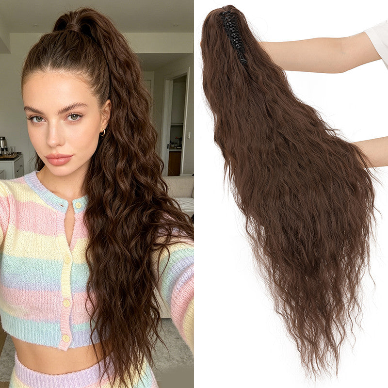 Ponytail Extensions Claw Clip-In Hairpieces for Curly & Straight Styles
