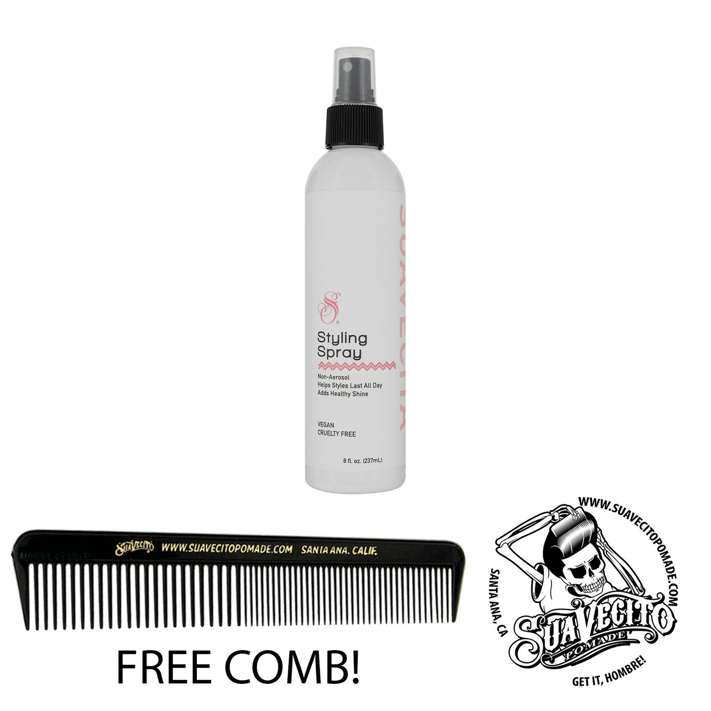 Non-Aerosol Hair Styling Spray 8 oz. for Curl Hold & Setting