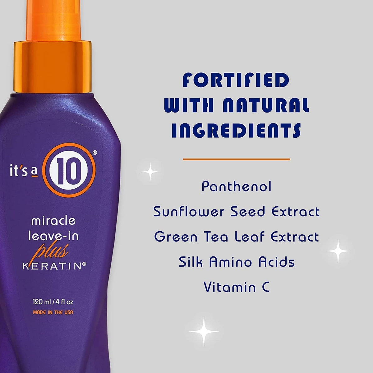 Hair Leave-In Conditioner with Keratin & Green Tea Scent - Heat & Breakage Protection