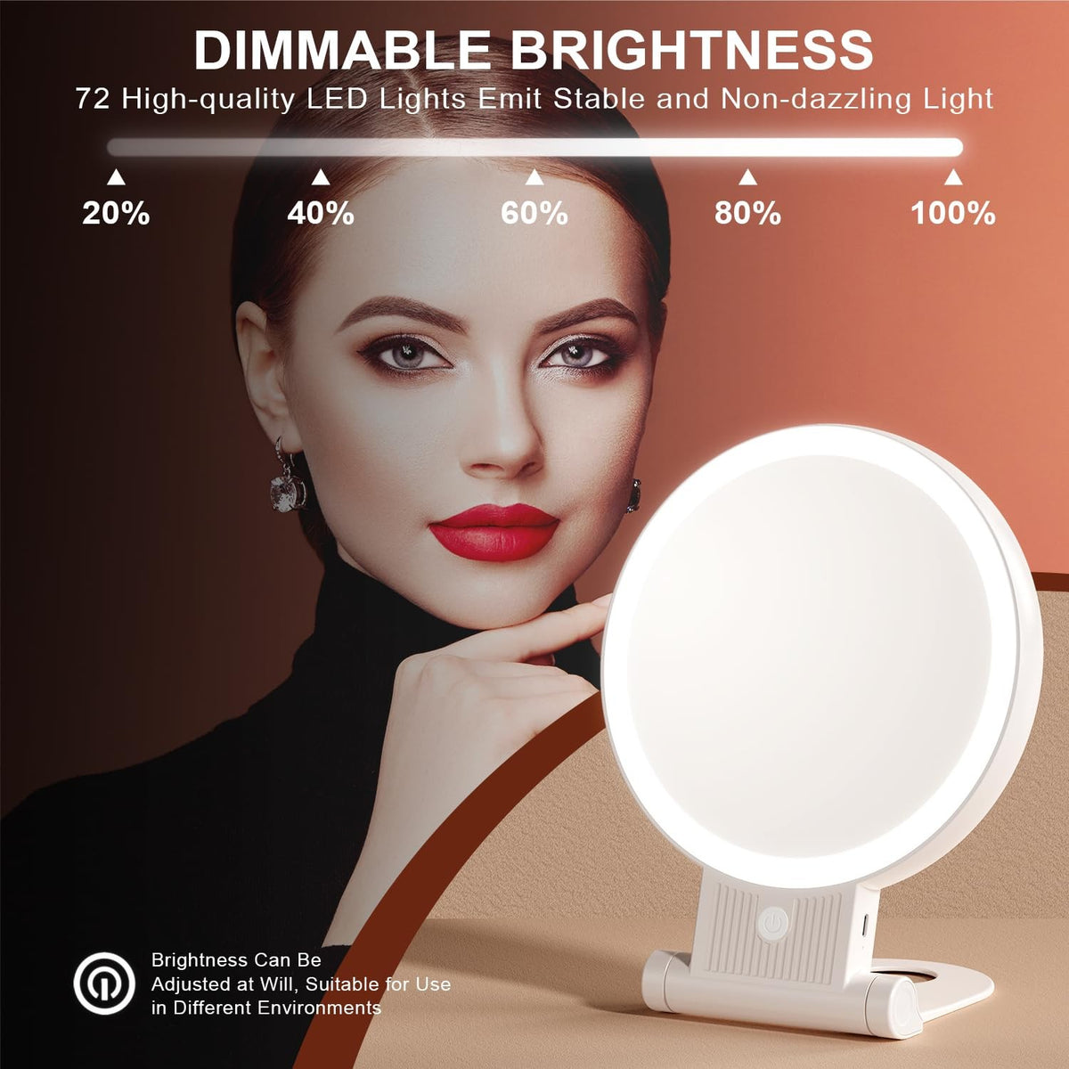 Magnifying Makeup Mirror with Light 30X Double Sided & Adjustable Brightness
