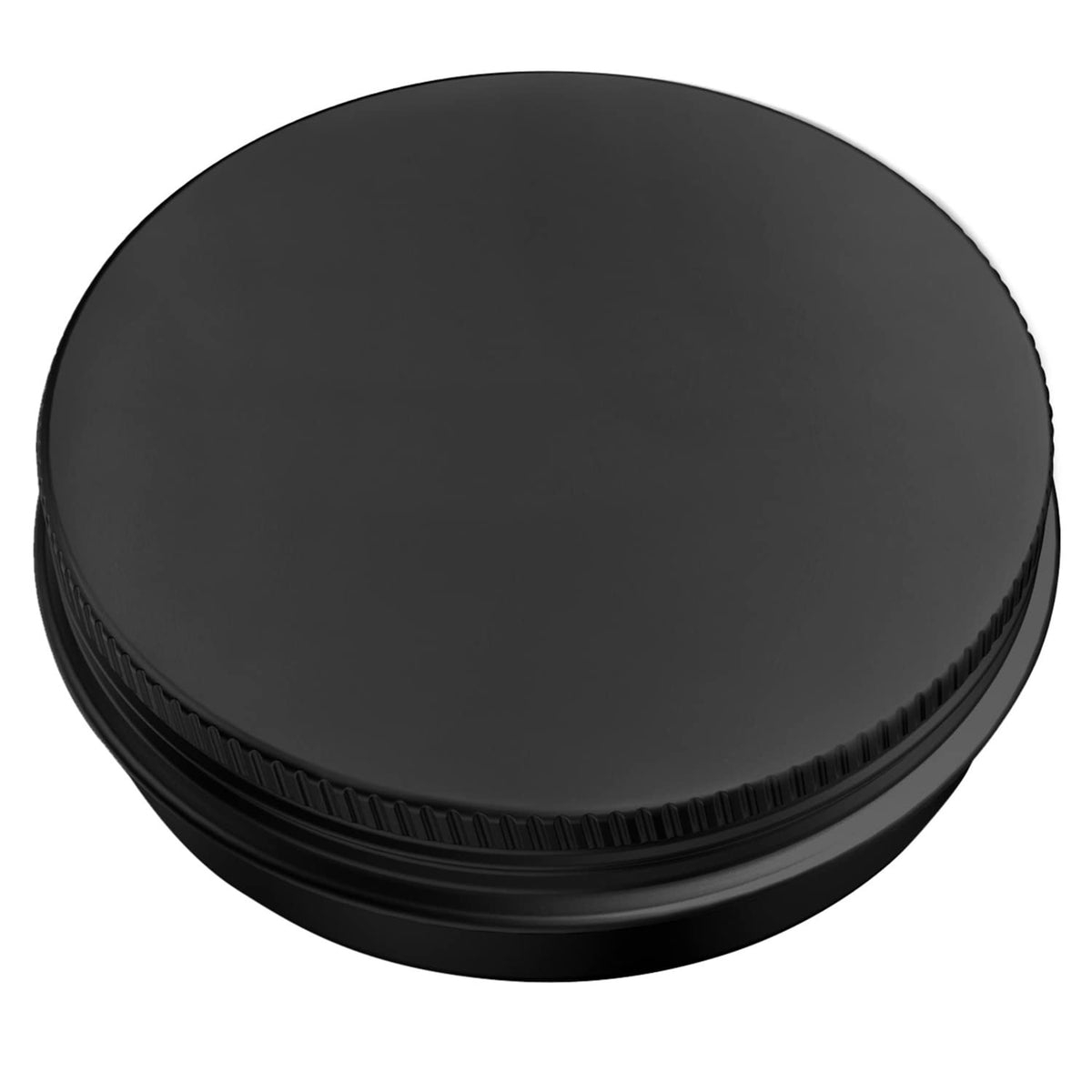 20 Pack 2 Ounce Aluminum Cosmetic Jars with Black Screw Lids - Travel Containers