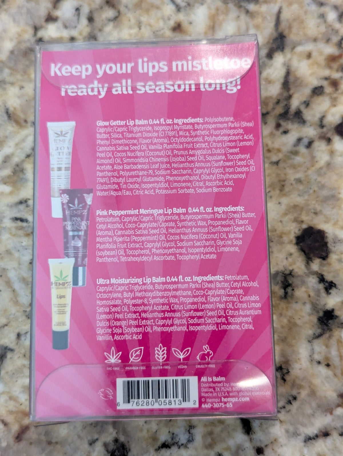 Limited Edition Holiday Lip Balm Set - Glow Getter Peppermint 3 Pack