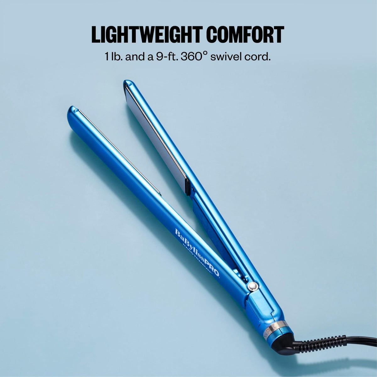 Titanium Flat Iron Hair Straightener - 1-Inch Professional Styling Tool