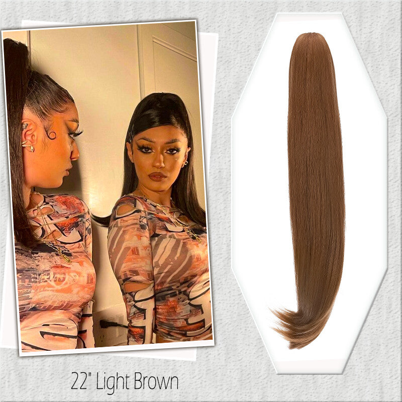 Fake Ponytail Clip-In Hair Extension Thick Natural Look 14 Inches