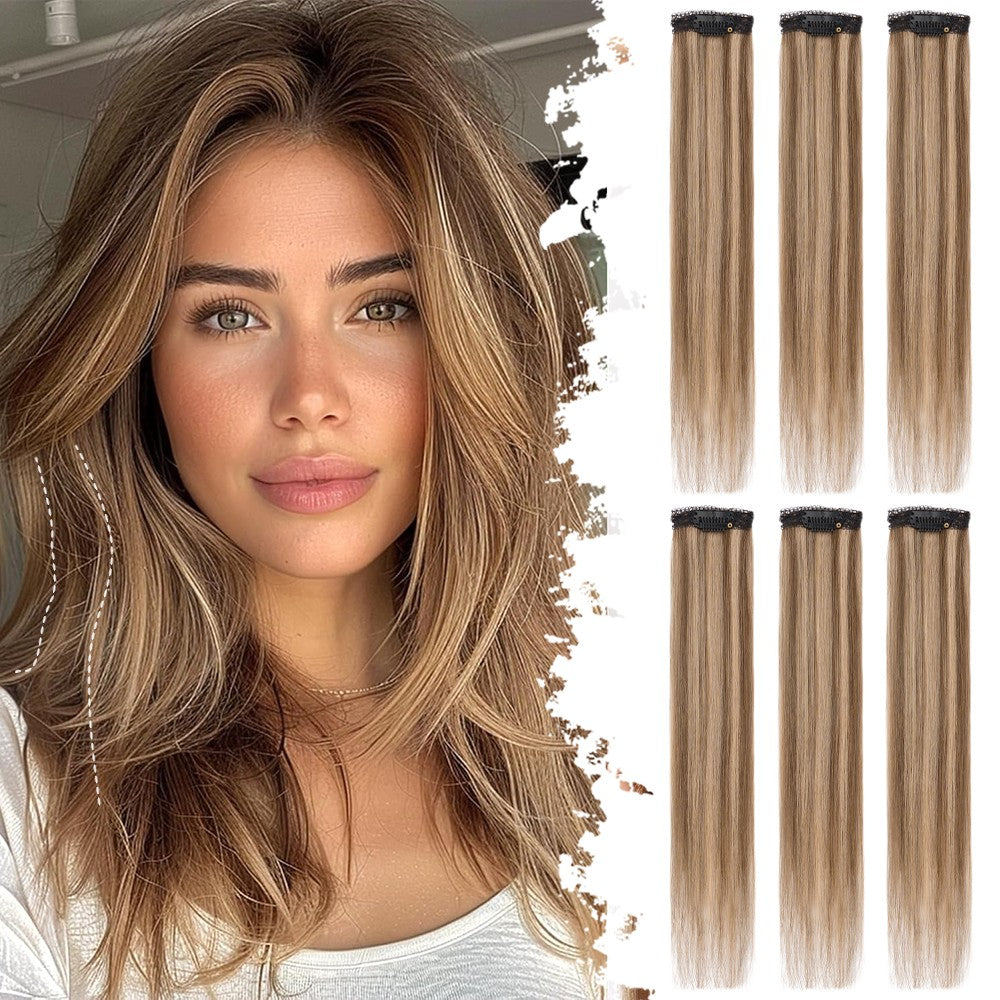 Clip-In Hair Topper Remy Human Hair Short Mini Patches for Volume & Coverage