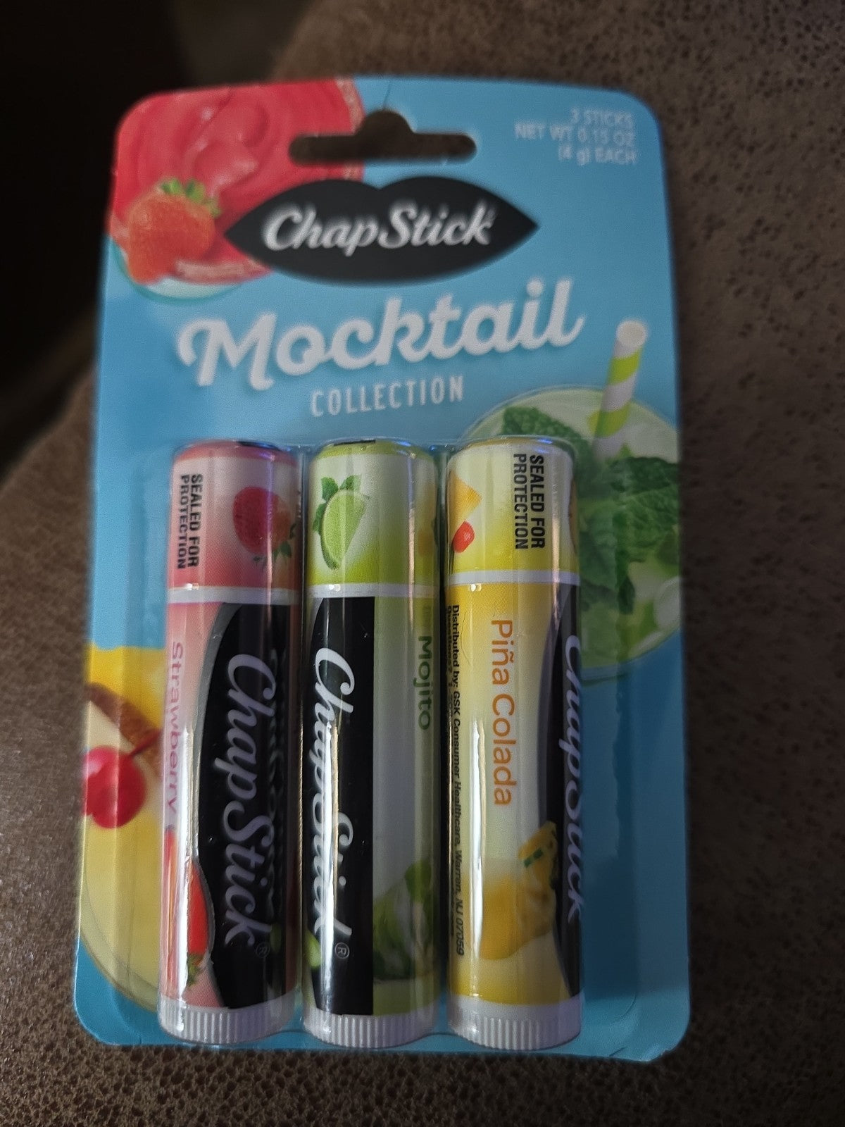 ChapStick Lip Balm Set - Strawberry Daiquiri, Mojito & Piña Colada Flavors, 3 Pack