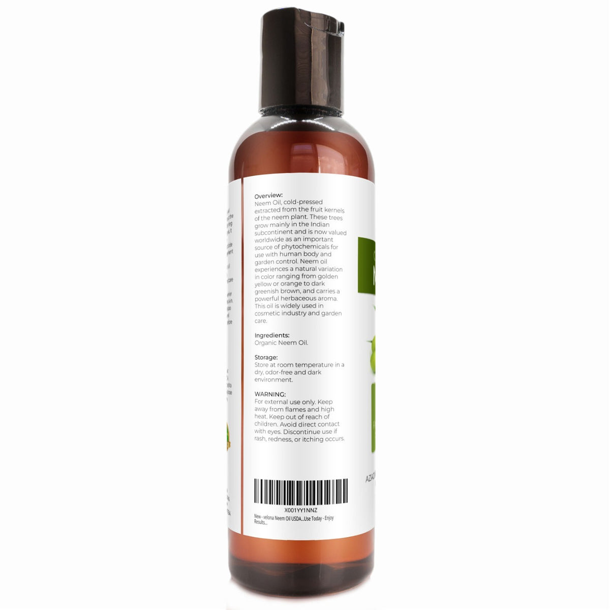 Organic Neem Oil - Cold Pressed, Pure & Unrefined