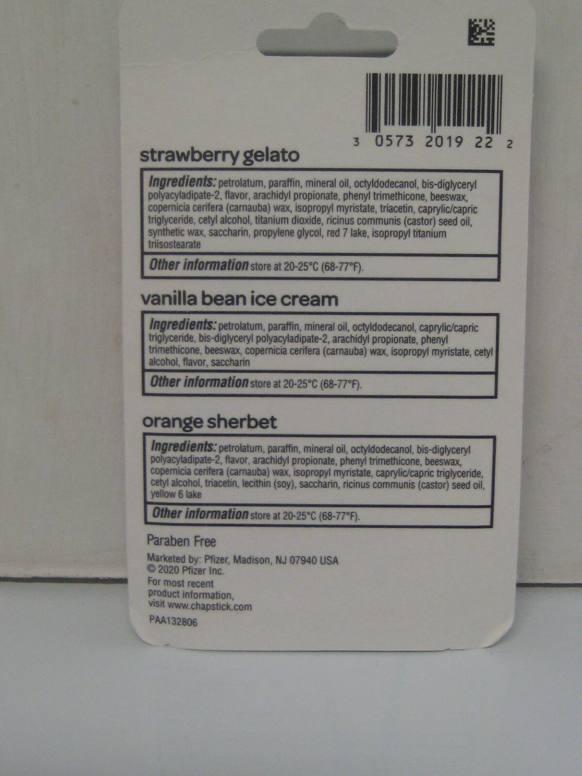 Ice Cream Collection - 3 Flavors: Strawberry Gelato, Vanilla Bean, Orange Sherbet