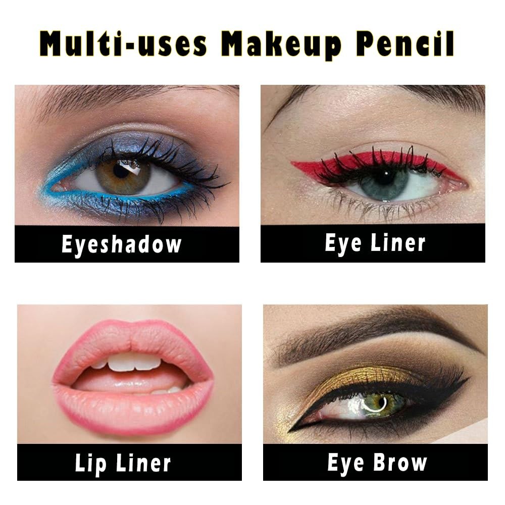 12-Color Matte Eyeliner Pencil Set - Long Lasting, Hypoallergenic & Soft