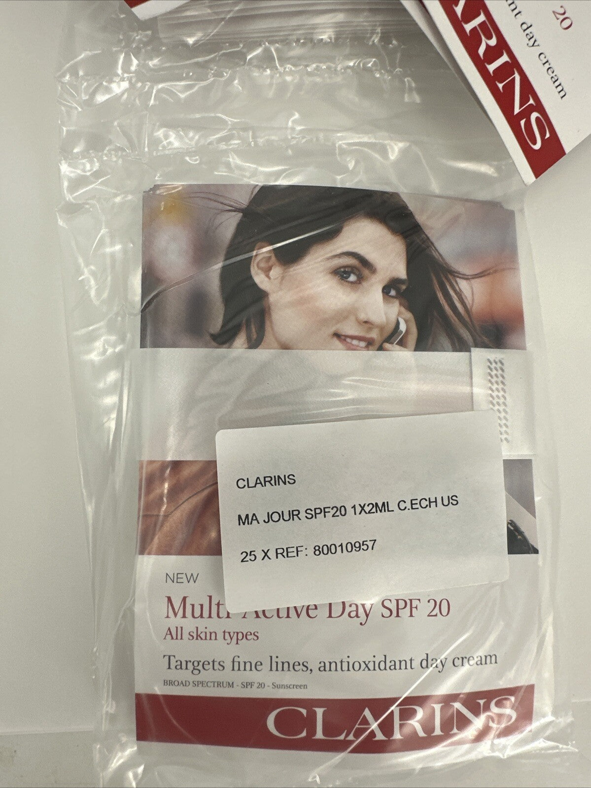 Clarins Multi-Active Jour Day Cream Samples, 2mL - 25 Pack