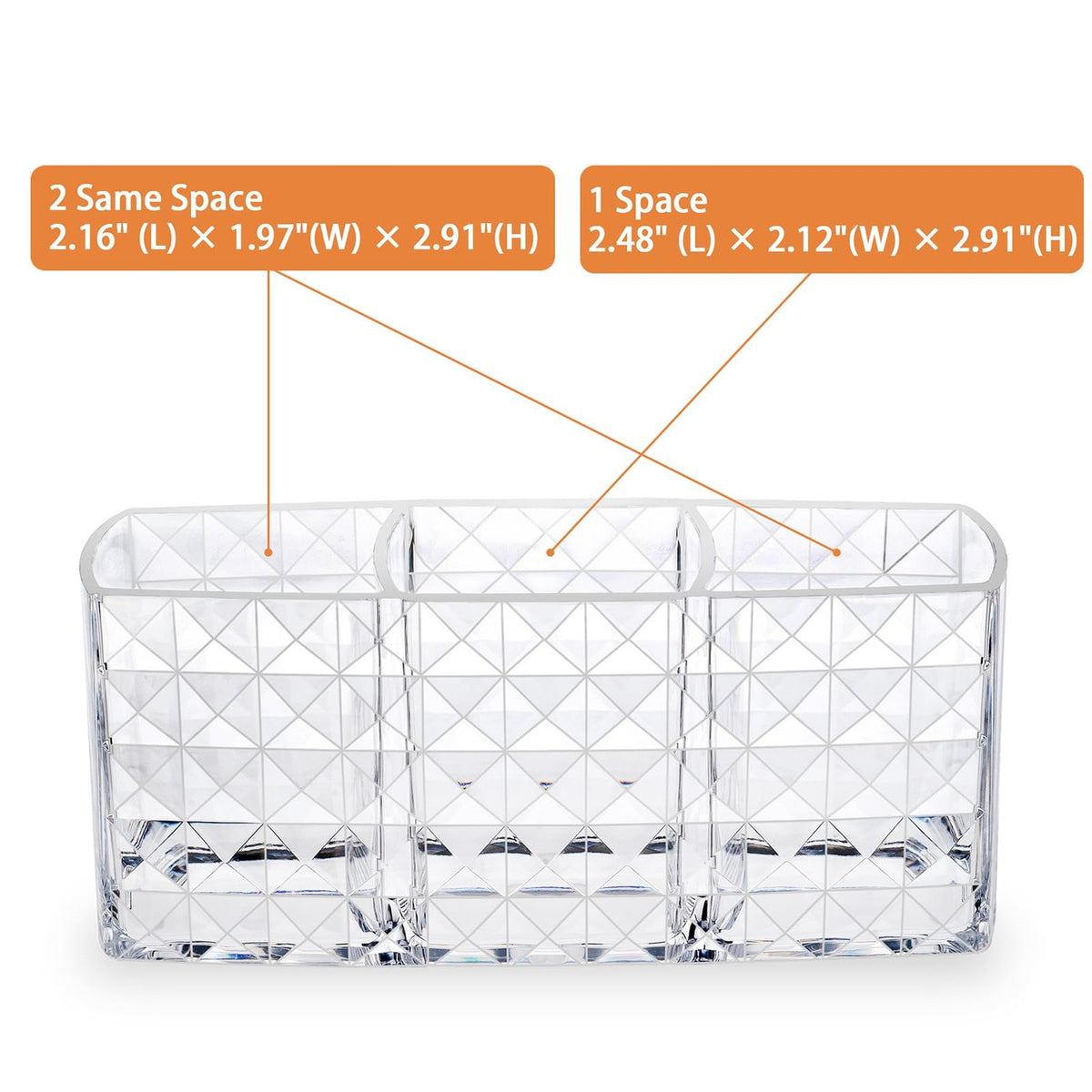 Acrylic Makeup Brush Holder Organizer for Vanity, Small Clear Storage