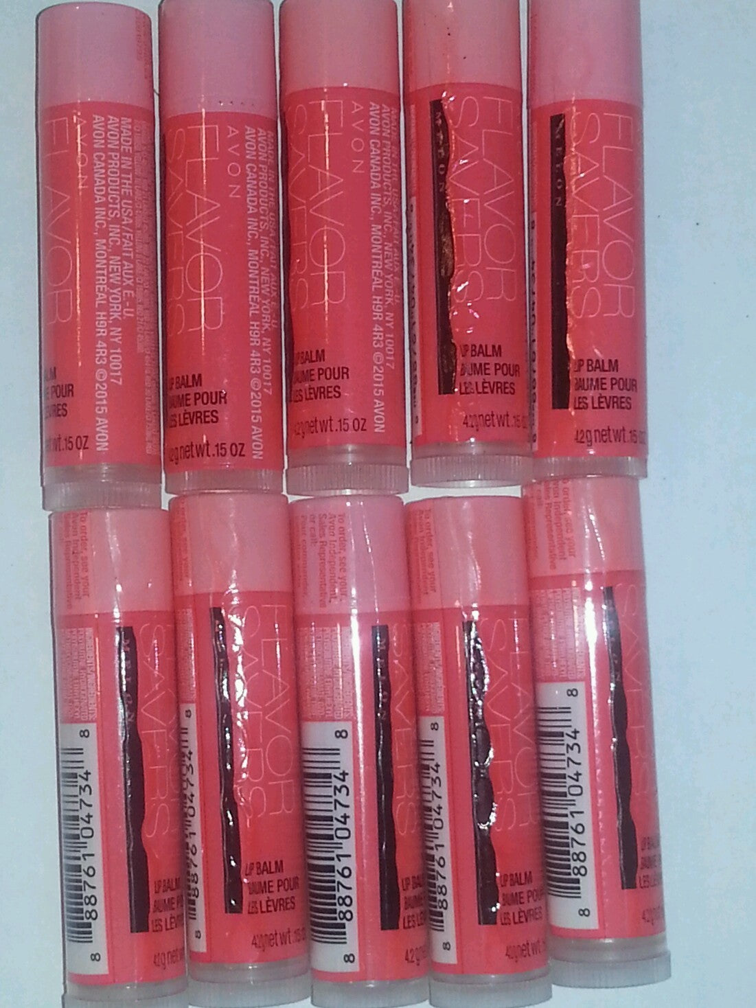 Melon Lip Balm Set - 10 Pack, Hydrating Lip Moisturizer, 0.15 oz each