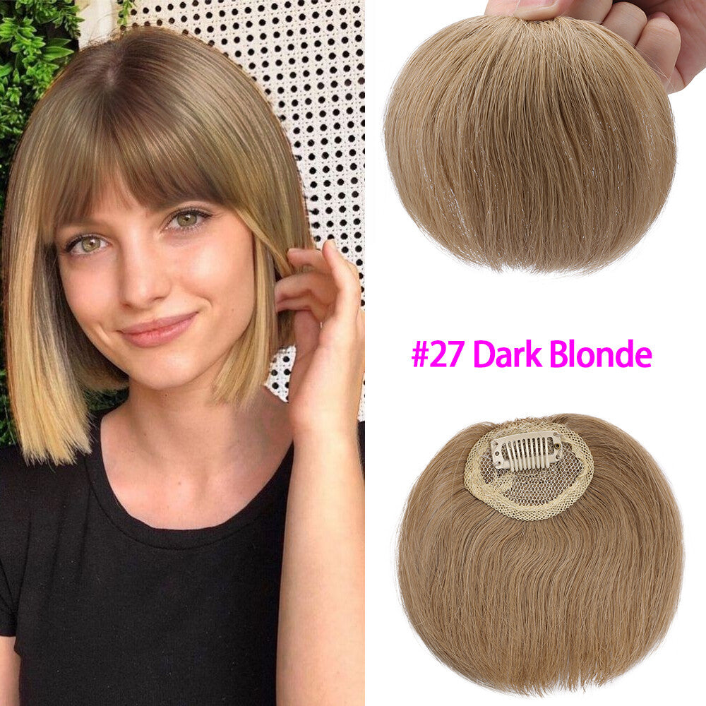 Clip-In Human Hair Bangs Extensions for Customizable Hairstyles