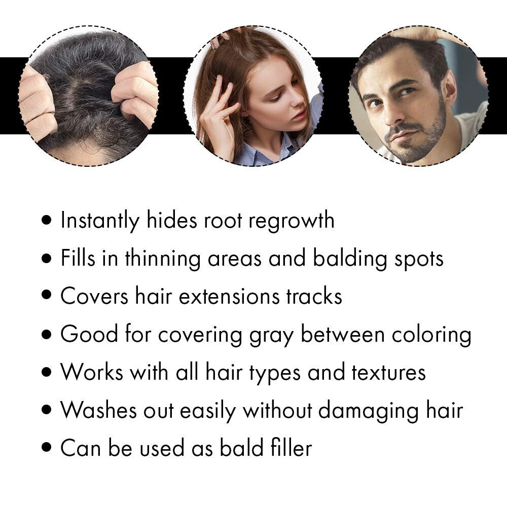 Spray on Hair Color Thickener Medium Brown 3.5 oz (6 Pack)