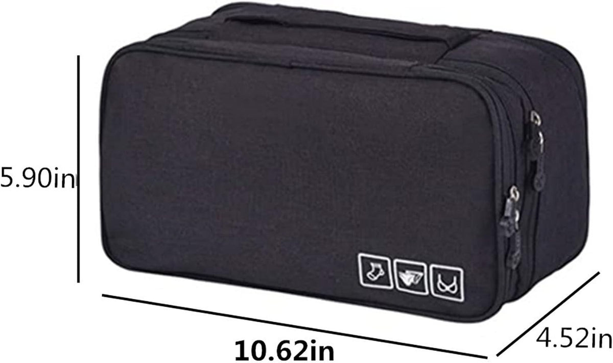Portable Underwear Bra Storage Bag - Waterproof Travel Organizer, Multi-Layer