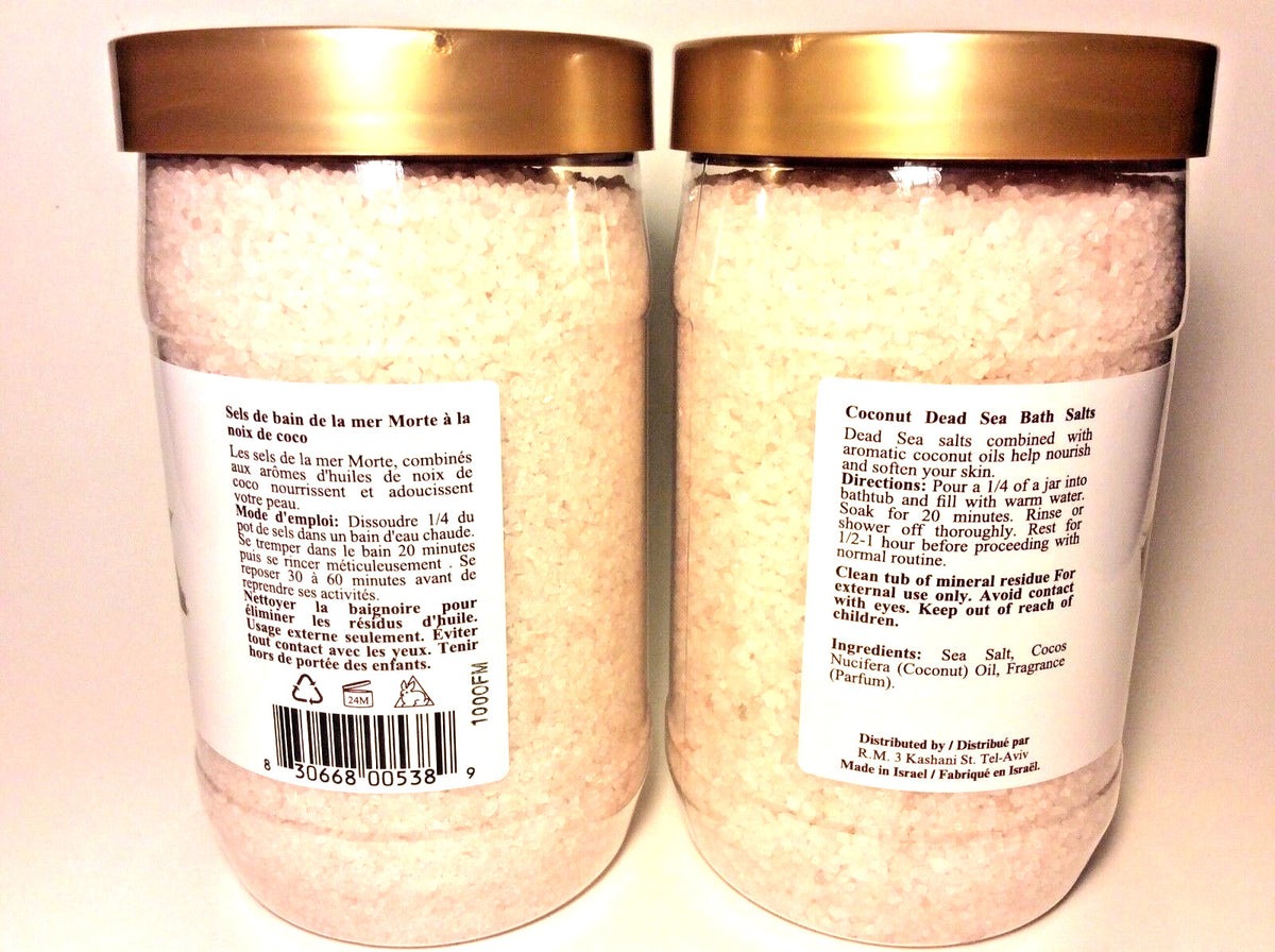 (2 Pack) Dead Sea Collection Bath Salts COCONUT OIL - 28.2 oz each