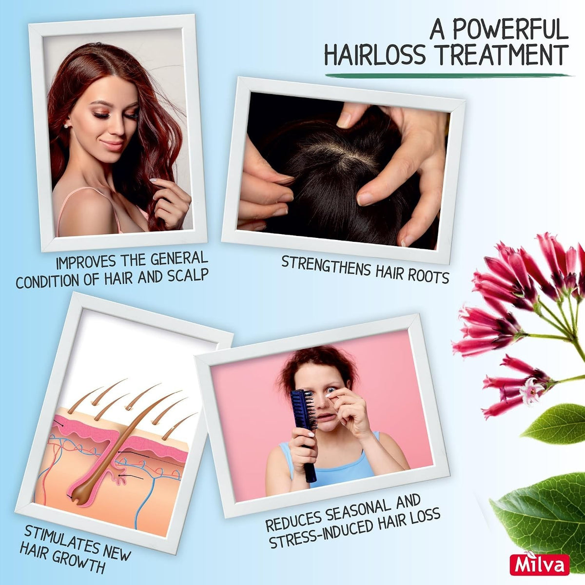 Hair Growth Shampoo with Quinine Extract