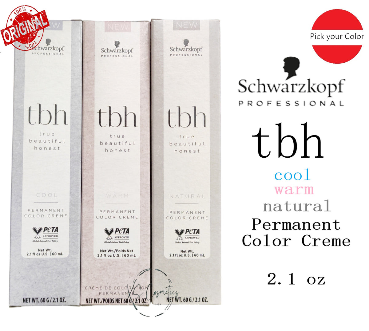 Permanent Hair Color 2.1oz - Multiple Shades
