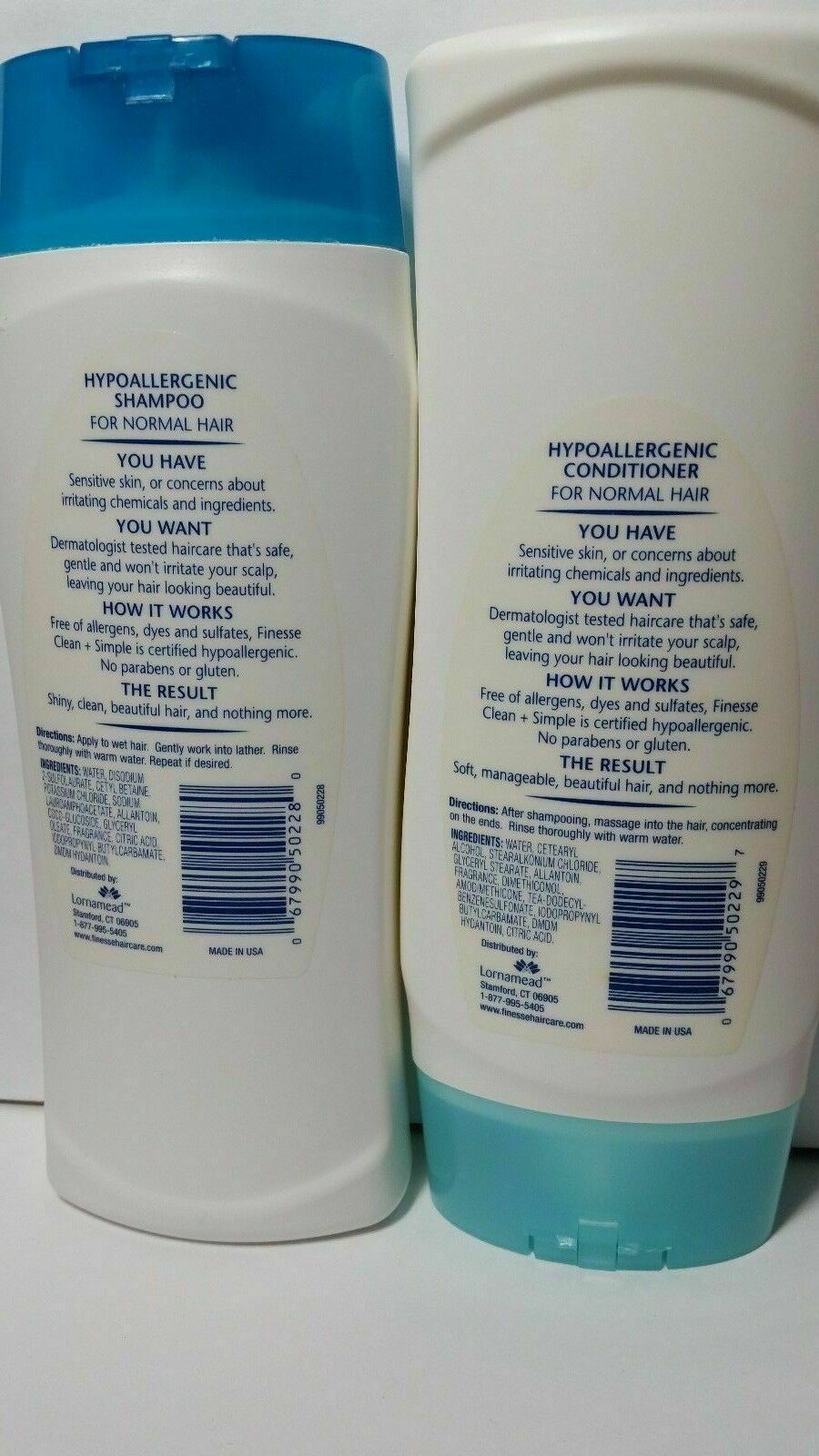 Finesse Clean + Simple Hypoallergenic Shampoo & Conditioner Set for Normal Hair