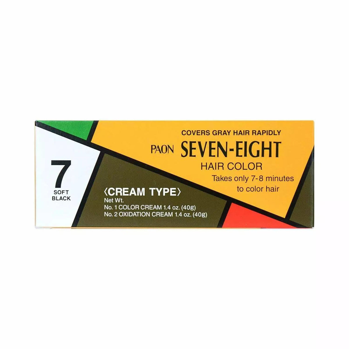 Paon Seven-Eight Creamy Hair Color - Soft Black #7 (Pack of 3)