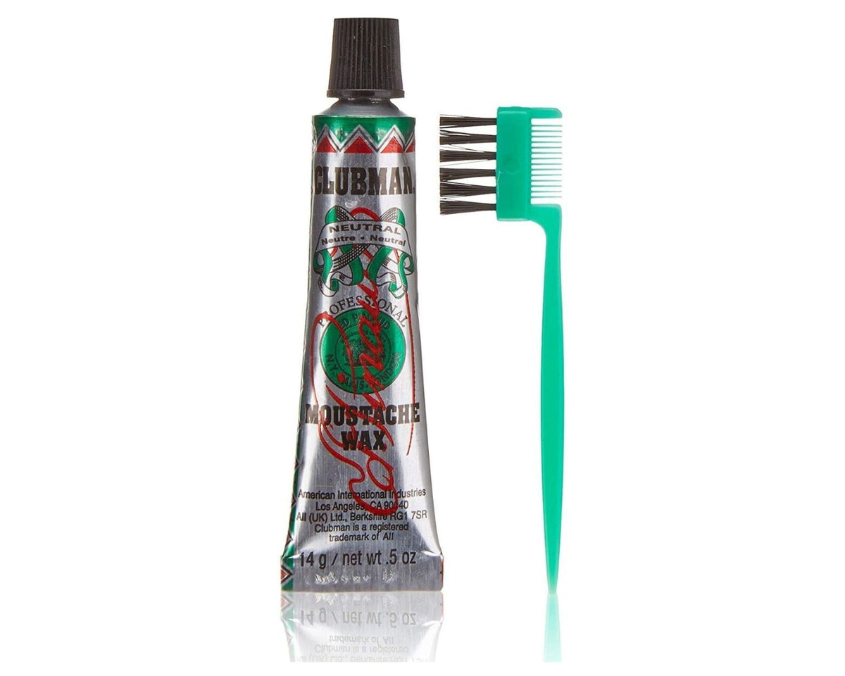 Moustache Wax Hang Pack Neutral with Applicator - 0.5 oz for Styling