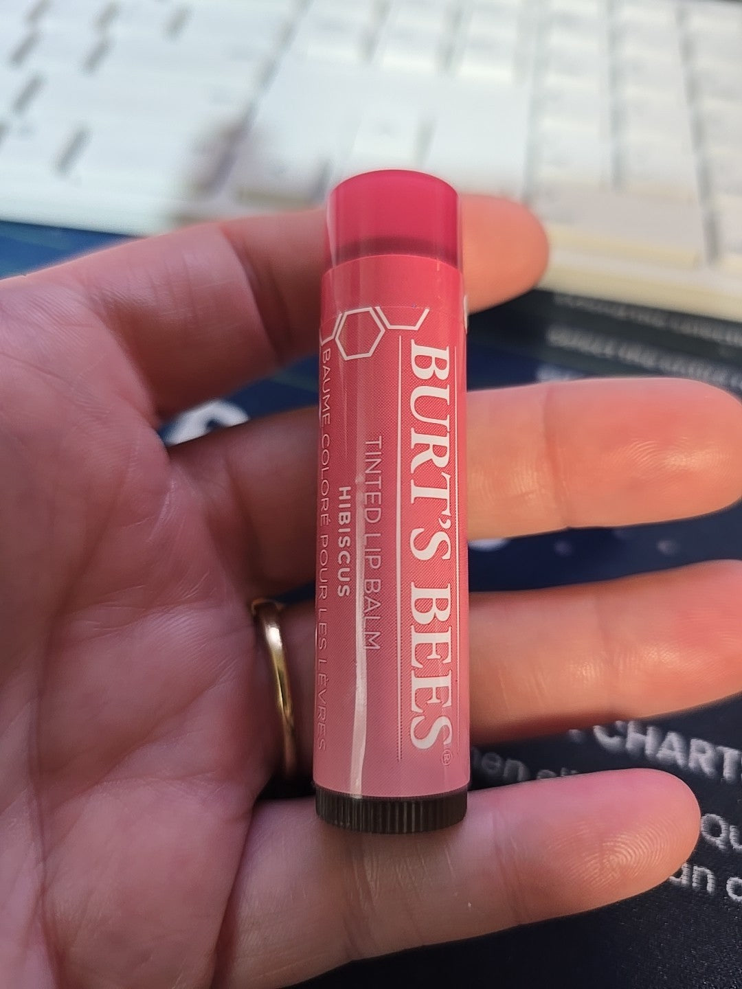 Natural Tinted Lip Balm with Hibiscus & Shea Butter - 0.15oz
