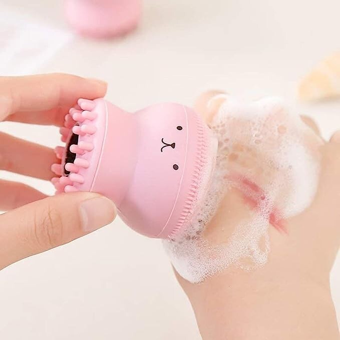 Silicone Octopus Facial Cleansing Brush Set 5 Pack - Gentle, Deep Pore Cleanser