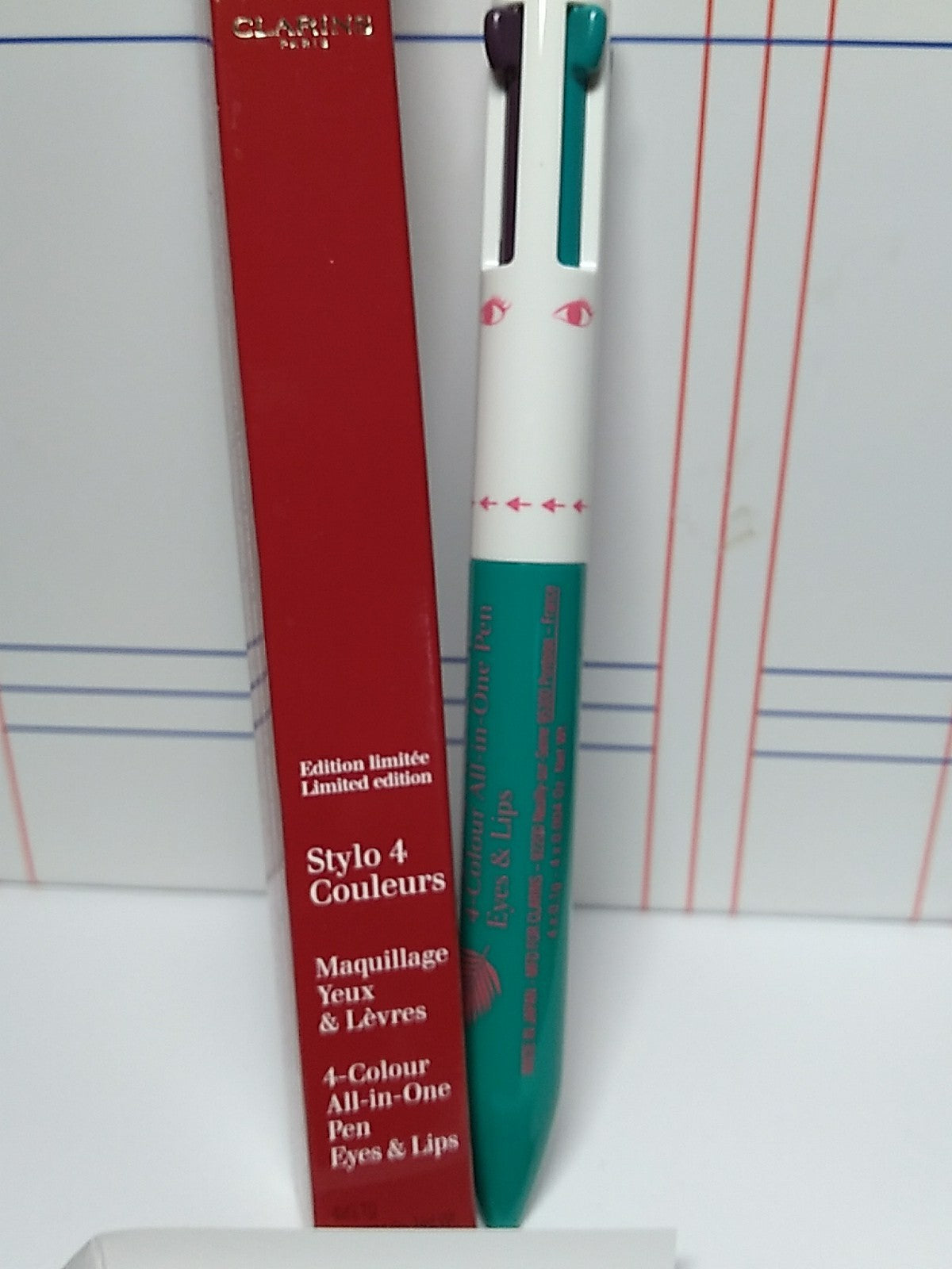 Clarins 4-Color All-In-One Pen for Eyes & Lips Limited Edition - NIB