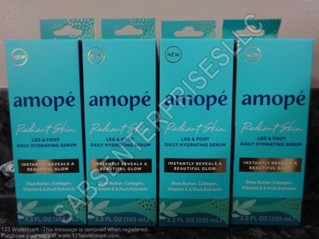 Set of 4 Amope Radiant Skin Foot & Leg Hydrating Serums - 3.5 Fl Oz Each