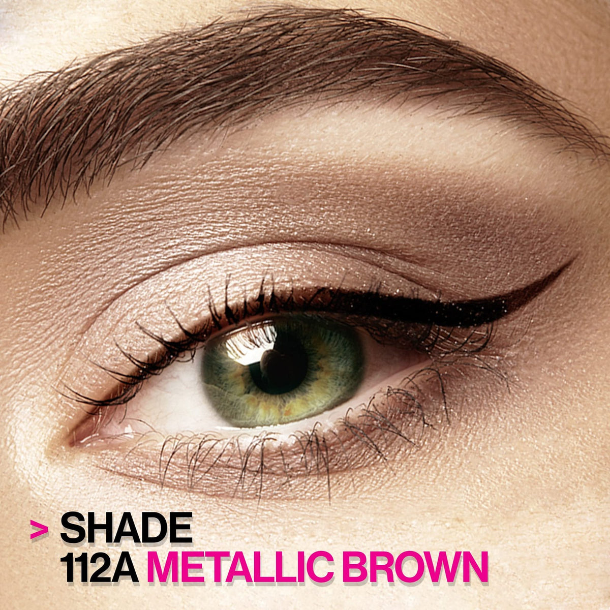 Liquid Eyeliner with Metallic Brown Finish - Long-Wear, Water-Resistant
