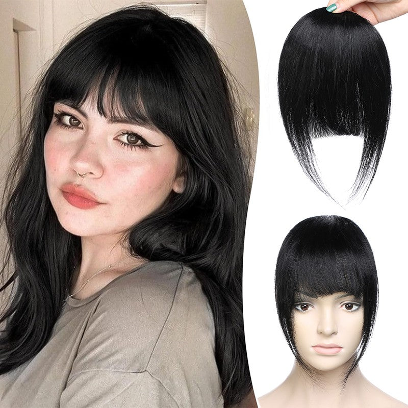 Clip-In Hair Bangs Extensions for 100% Remy Human Hair - Thick & Thin Styles