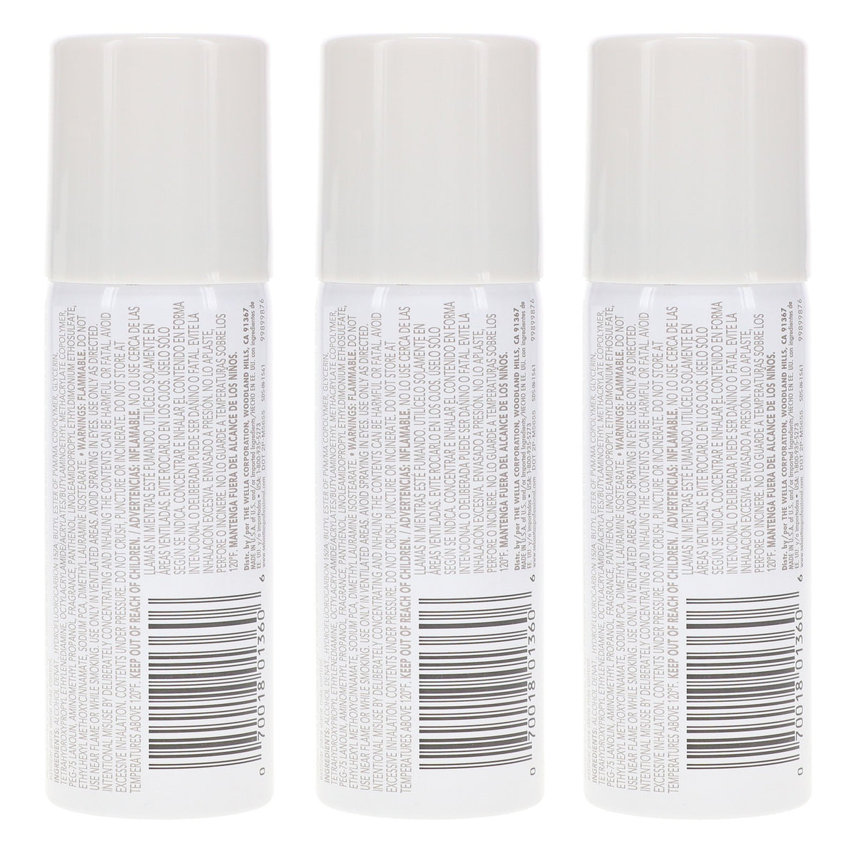Brushable Hairspray 1.5 oz - Humidity Resistant, Firm Hold, 3 Pack