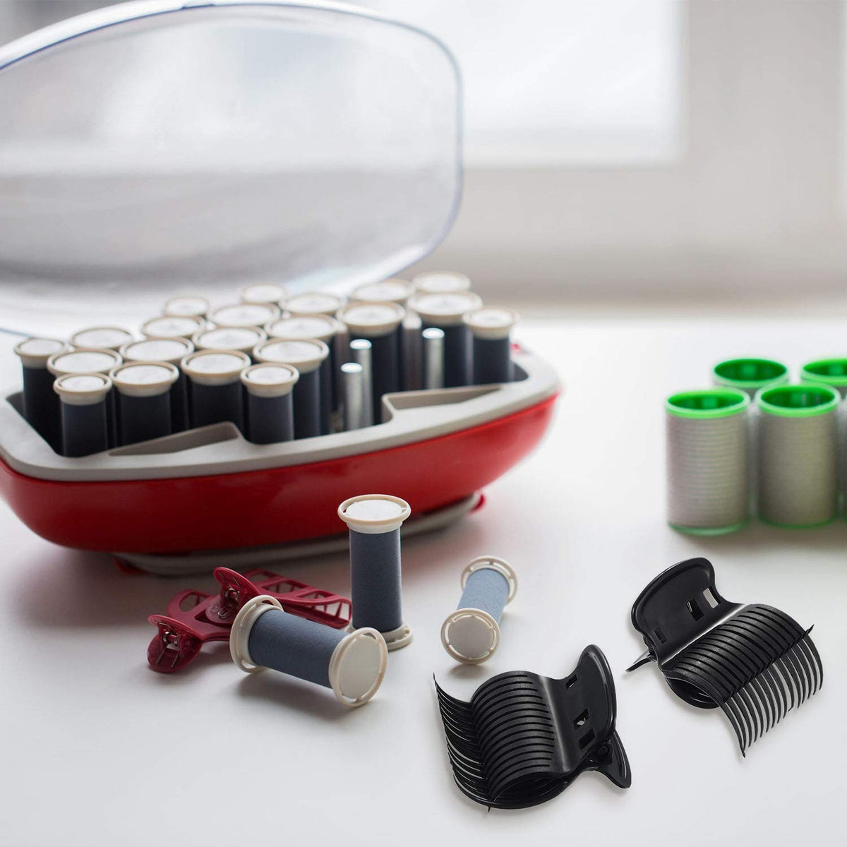 Plastic Hot Roller Clips Set for Perfect Curls - Heat Resistant Hair Styling Accessories