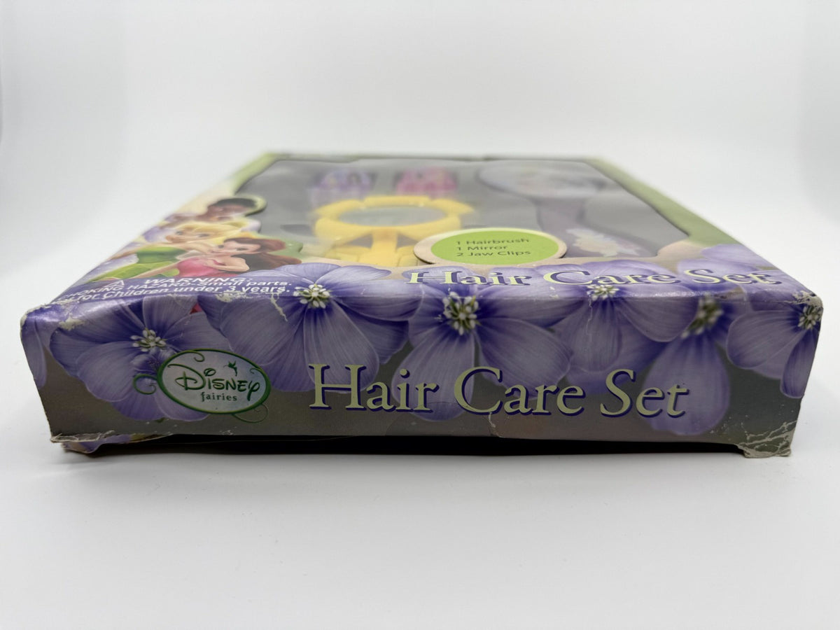 Disney Fairies Hair Care Set with Hairbrush, Mirror & Clips for Kids