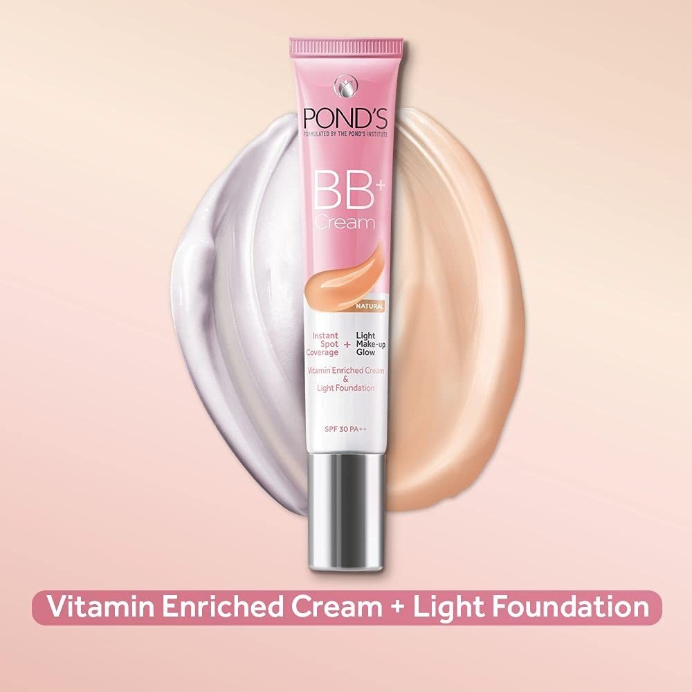 BB Cream Light Coverage SPF 30 PA++ - Natural Shade, 18g Makeup Foundation