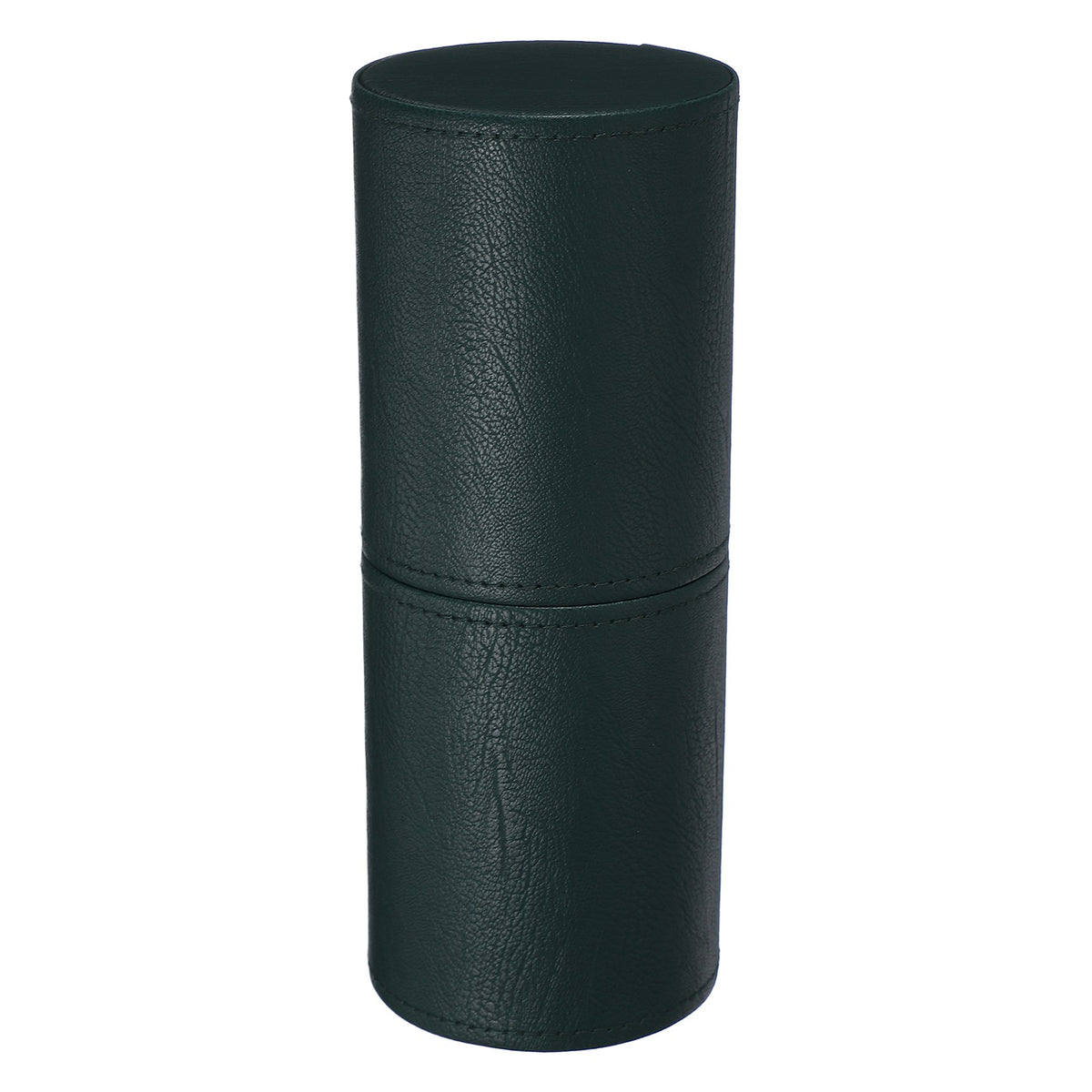 8.07-Inch Portable Makeup Brush Holder Waterproof PU Leather Organizer Dark Green