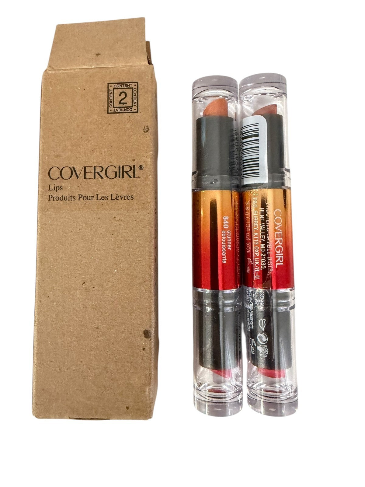 Pack of 2 Lipstick Stunners - COVERGIRL Blastflipstick Lipcolor 840 Sealed