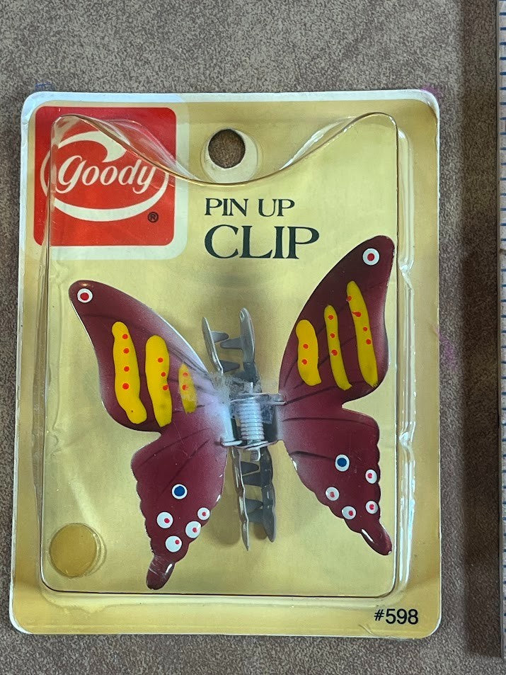 Vintage Goody Pin Up Clip #598 1985 Butterfly Hair Accessory