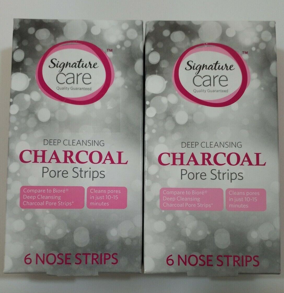 Deep Cleansing Charcoal Pore Strips - 6 Strips per Box, Pack of 2