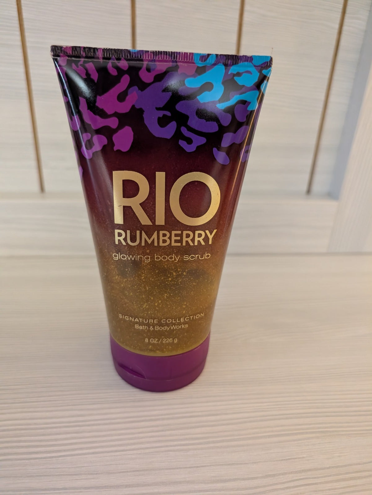 Bath Body Works Rio Rumberry Glowing Scrub Rare Discontinued New