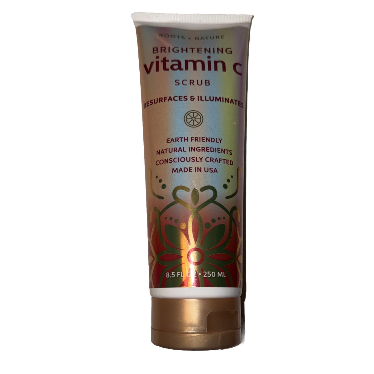 roots + nature brightening vitamin c scrub LARGE 8.5 Fl oz Tube SEALED