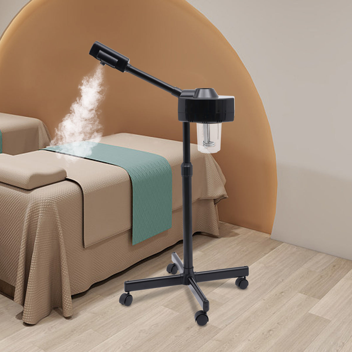 Professional Facial Steamer with Adjustable Head and Wheels 110V