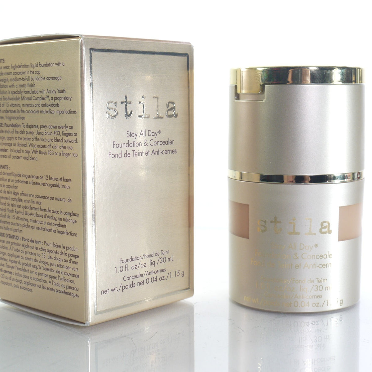 Face Makeup Foundation & Concealer Set in Golden 10 - 1 oz & 0.04 oz