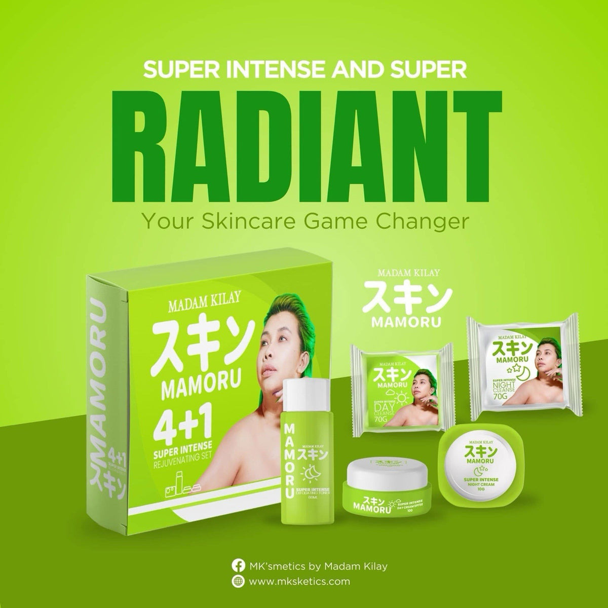 Madam Kilay Mamoru 4+1 Rejuvenating Skin Care Set for Youthful & Clear Skin