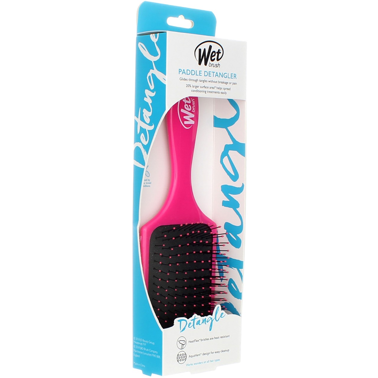 Wet Brush Paddle Detangler Hair Brush - Pink, Gentle Knot Tamer
