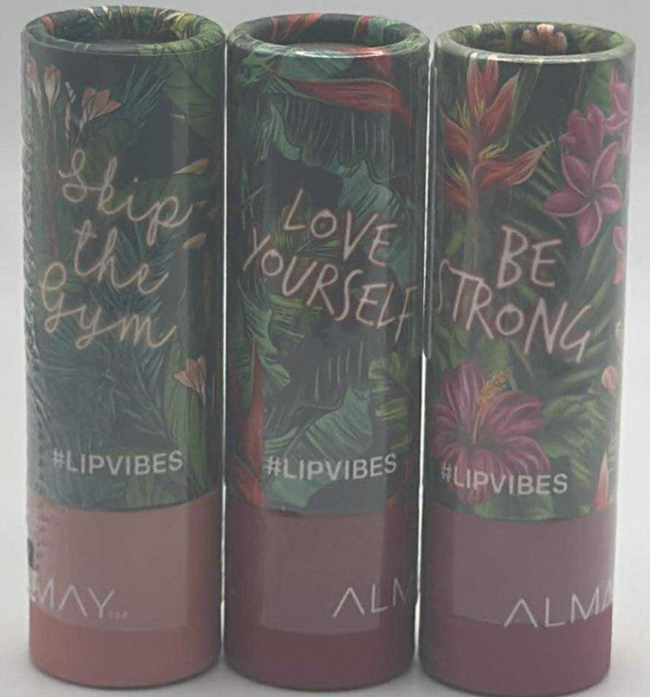 Almay Lip Vibes Cream Lipstick Set - 3 Colors, Sealed, 0.14 OZ Each