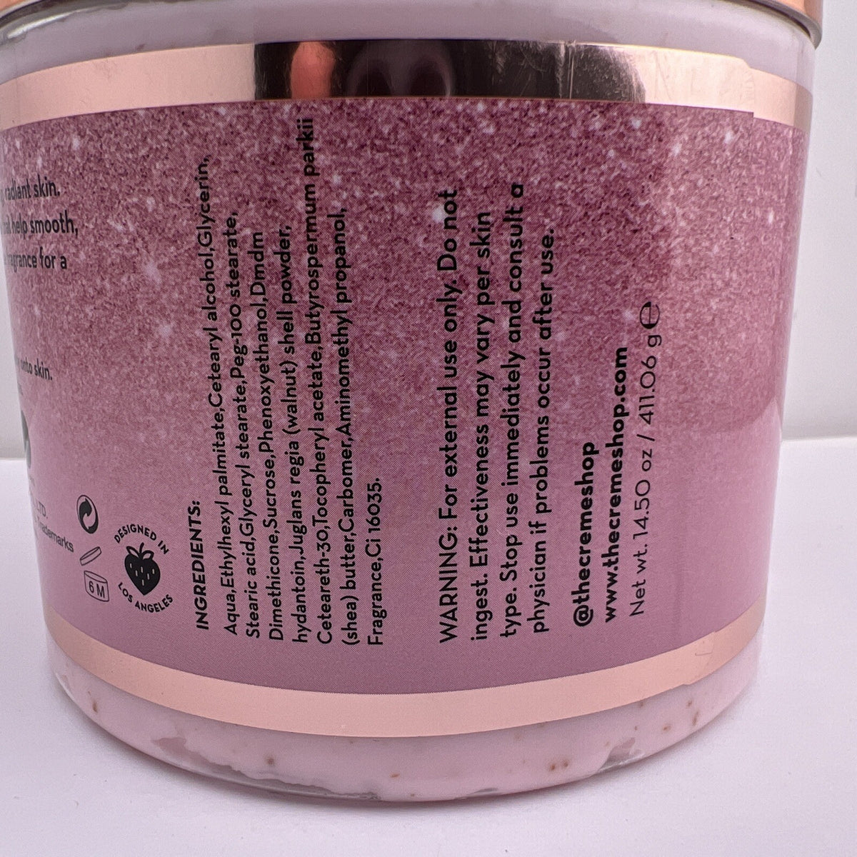 The Creme Shop x H Kitty Crystal Cleanse Sugar Body Scrub COCO ROSE,