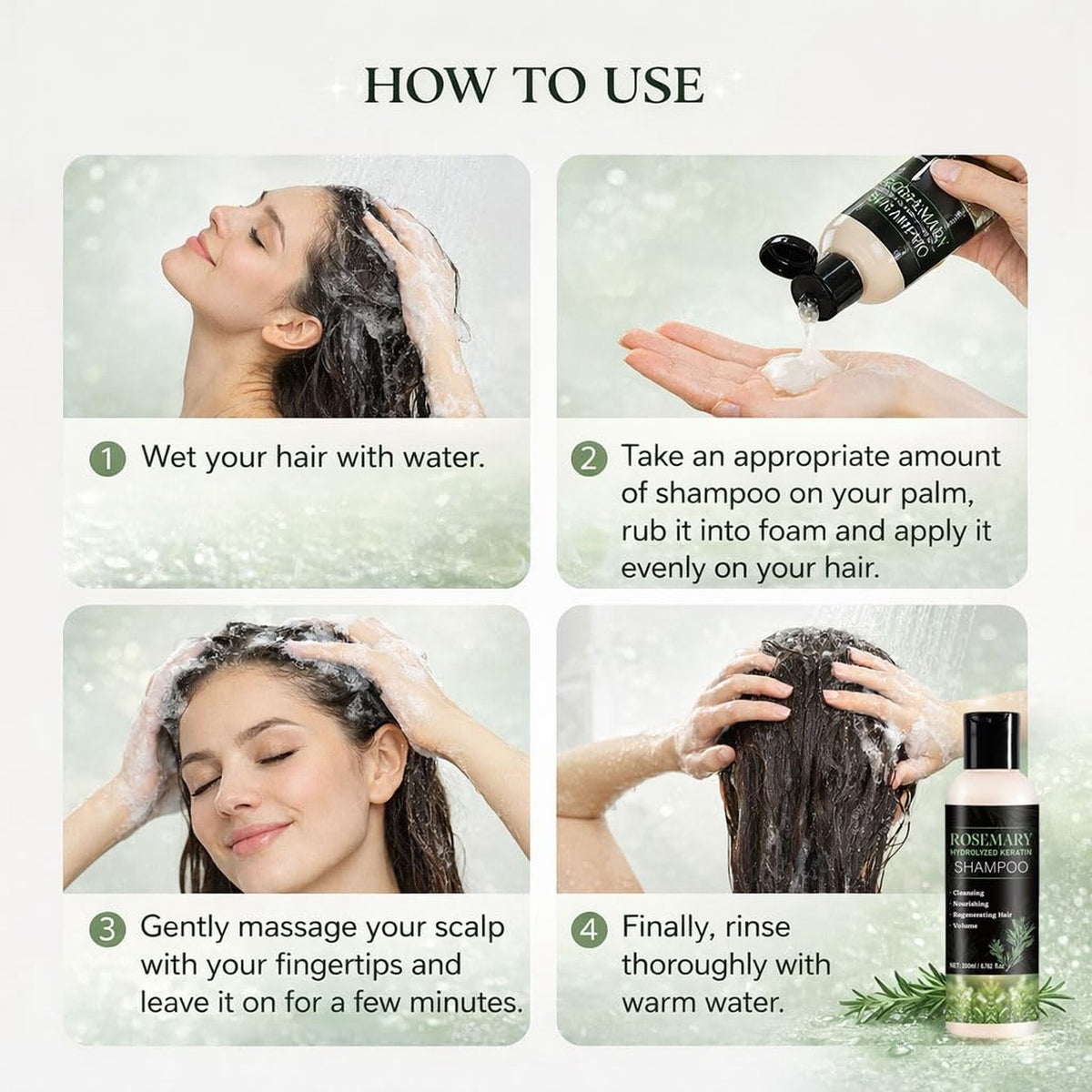 Rosemary Shampoo Hair Growth, Thickening, Strengthening with